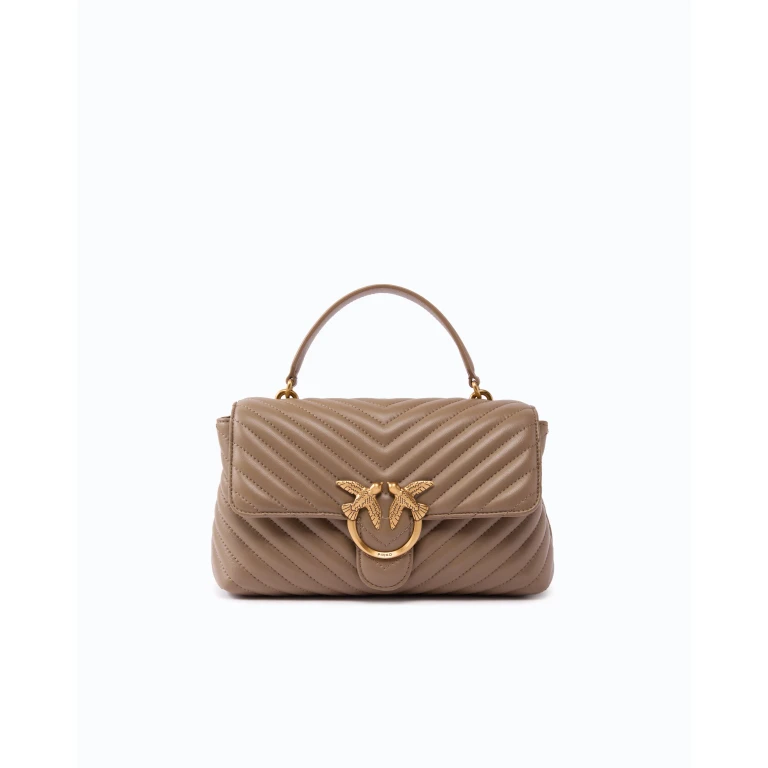 Sac à main Lady Love Bag Puff moyen en cuir nappa à chevrons