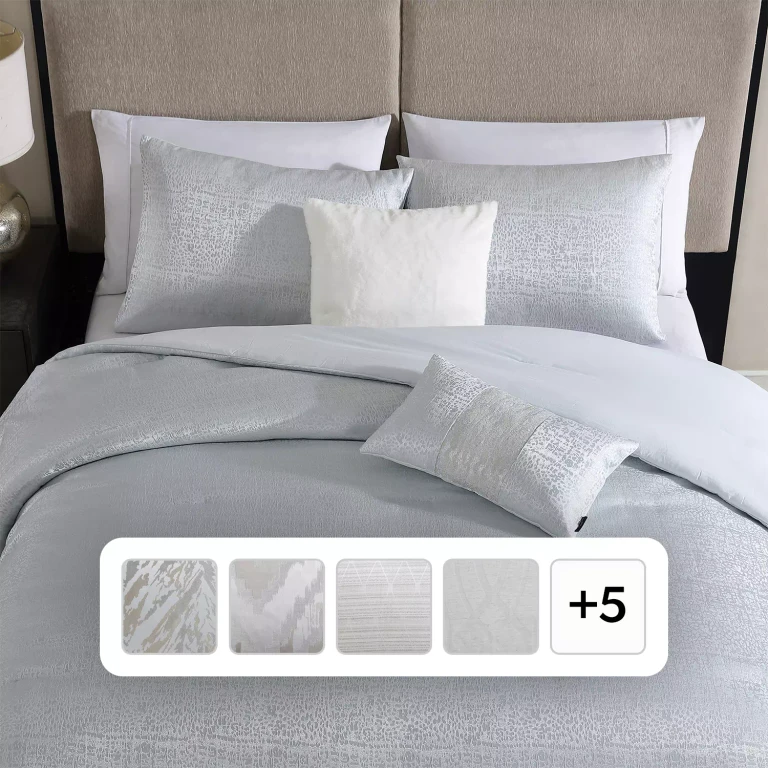 5-Piece Jacquard Comforter Set, Assorted Designs and Sizes:- Blue, Queen