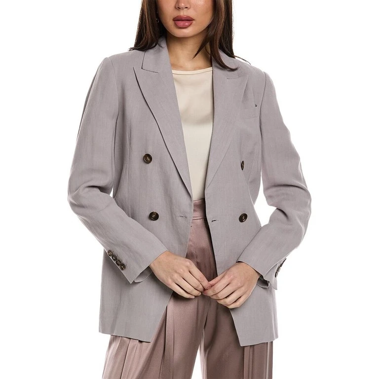 Faded Lilac Double-Breasted Blazer