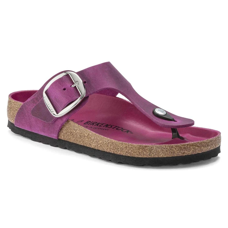 Gizeh Big Buckle Natural Leather Oiled Festival Fuchsia