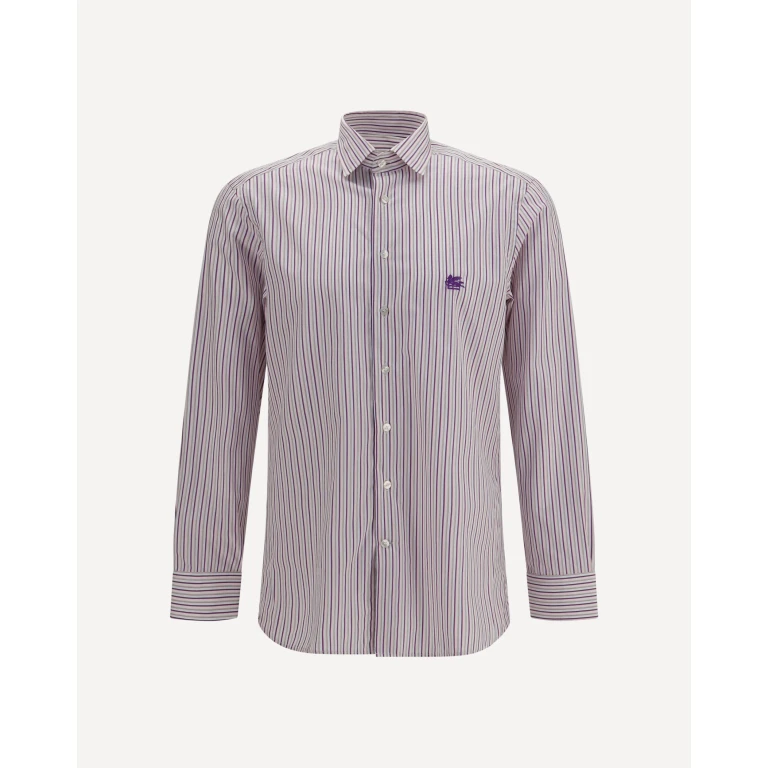 ETRO Roma striped cotton Shirt with Pegaso logo Male 41