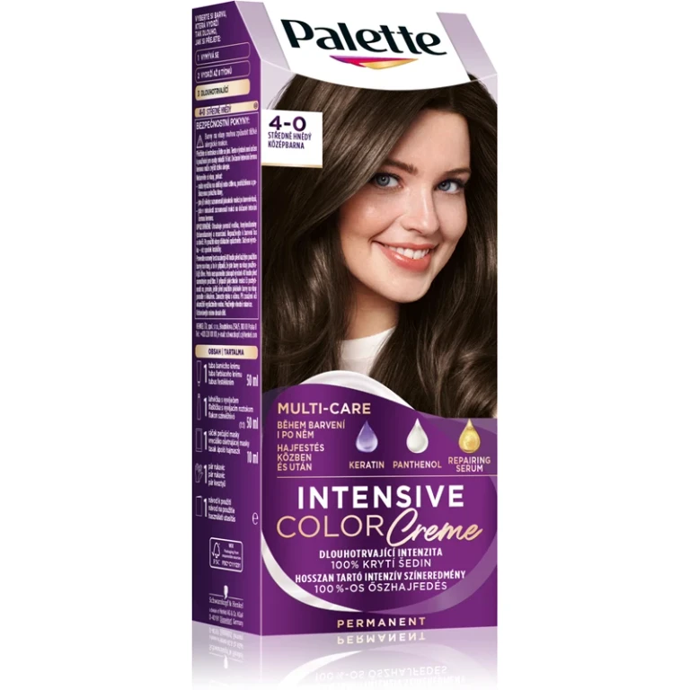 Palette Intensive Color Creme permanent hair dye color 4-0 N3 medium brown