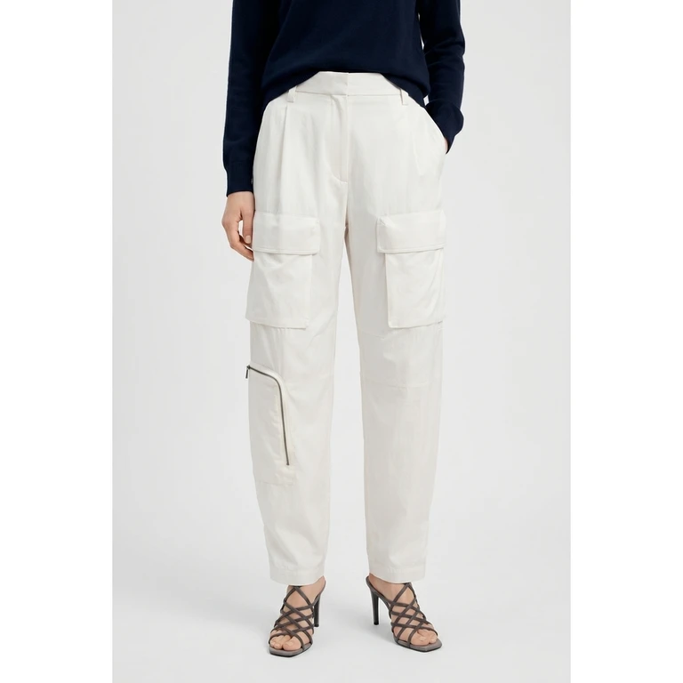 Wooff White Relaxed Cargo Trousers