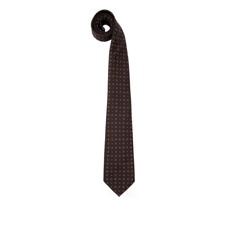 Seidenkrawatte mit abstraktem Jacquard-Muster