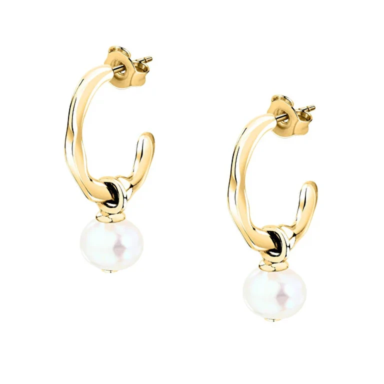 Delicious 2 In 1 Gold-Plated Pearl Earrings Sxu46