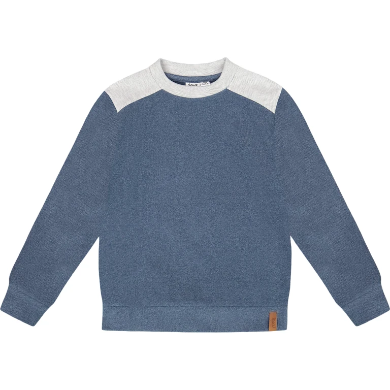 Super Soft Long Sleeve Flat Back Rib Top with Elbow Patches - Little Boy