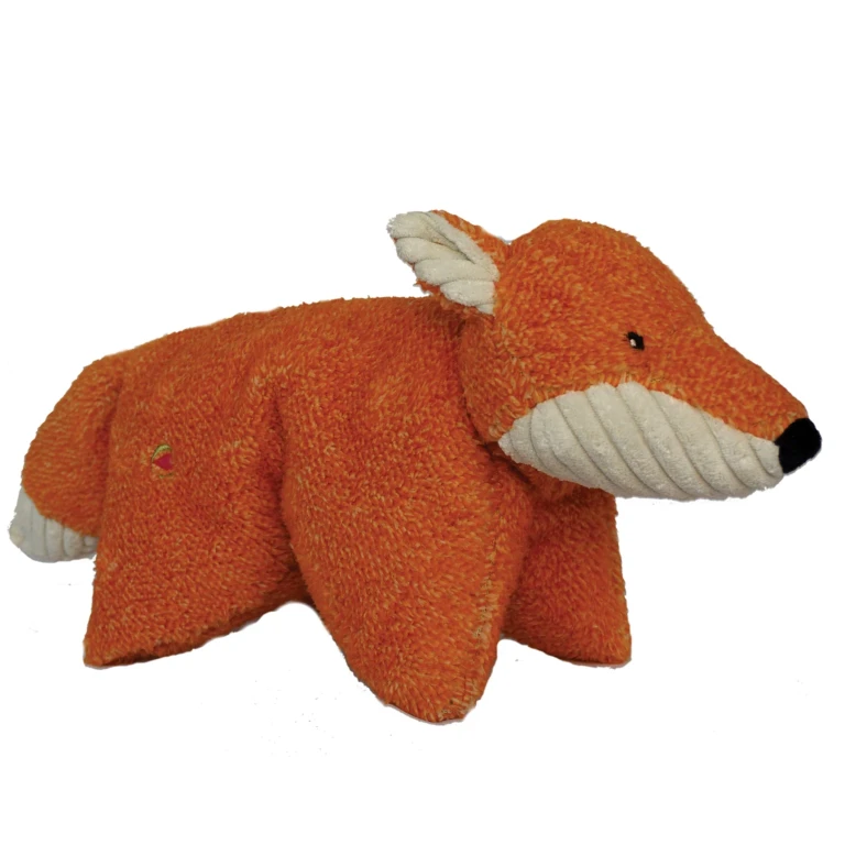 Squooshie Fox Plush Dog Toy