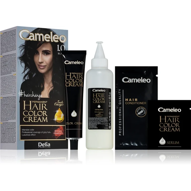 Cameleo Omega Permanent Hair Dye Color 1.0 Black