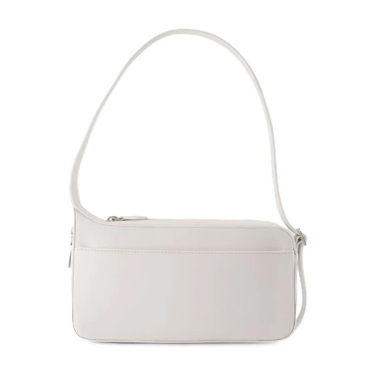 Leather Shoulder Bag â White