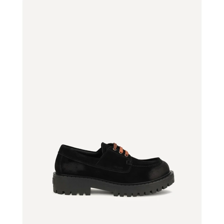 Suede lace-up Loafers Male 6