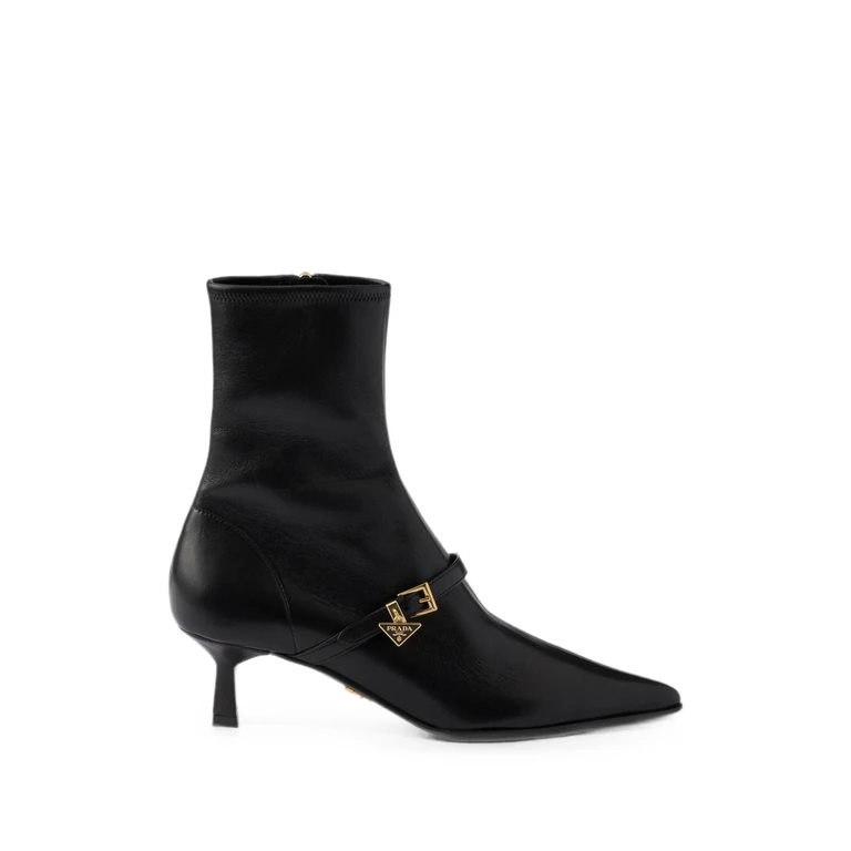 Stretch Nappa Leather Booties