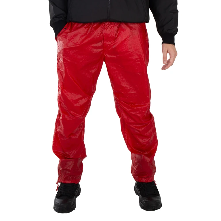 Red Nylon Cargo Pants