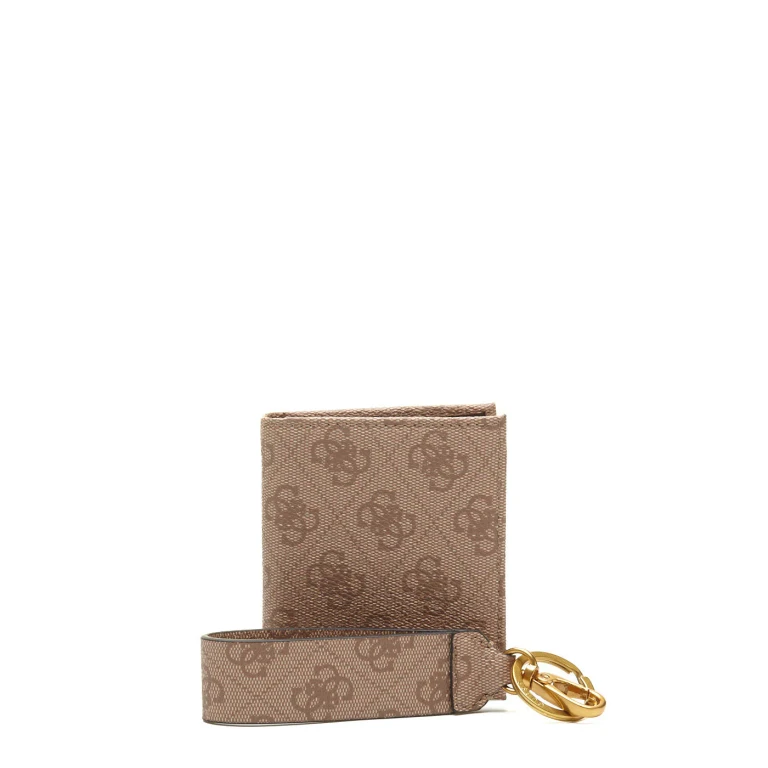 Vezzola Men's Wallet and Keychain Set Beige with 4G Logo
