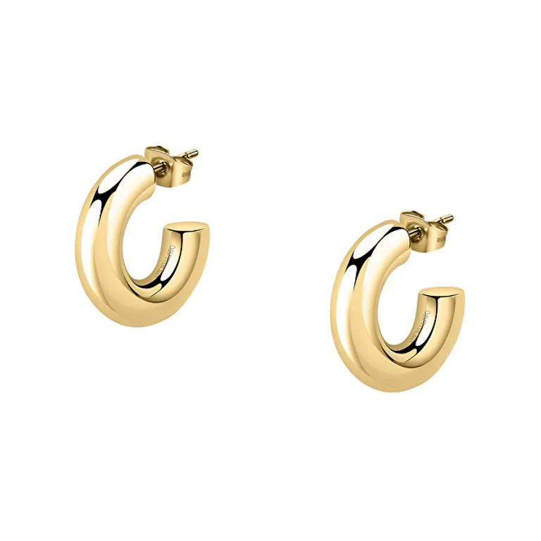 Minimalist Gold Plated Hoop Earrings Creolo Saup12