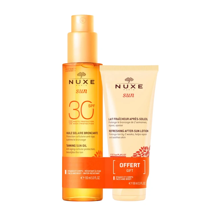 Set Nuxe: Sun Anti-Aging Tanning Oil SPF 30 150 ml + Sun Sun Protection Lotion After Sun 100 ml