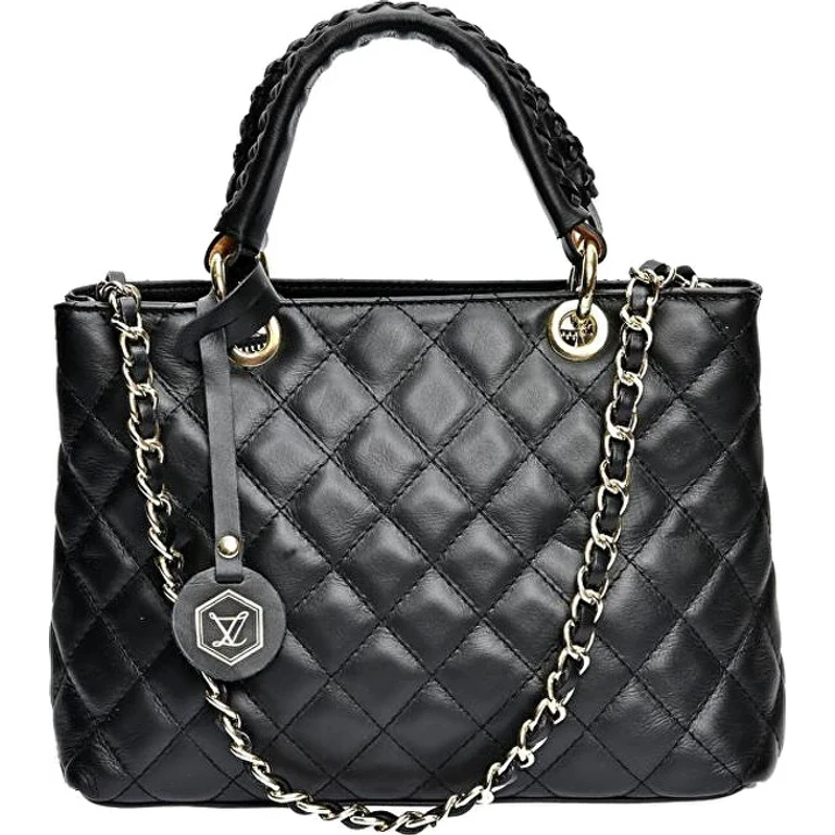 Women's Leather Handbag 2209 black