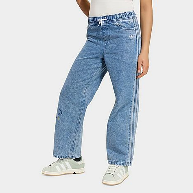 Girls' Big Kids Originals x Care Bears Loose Denim Jeans in Light Denim Size: XS