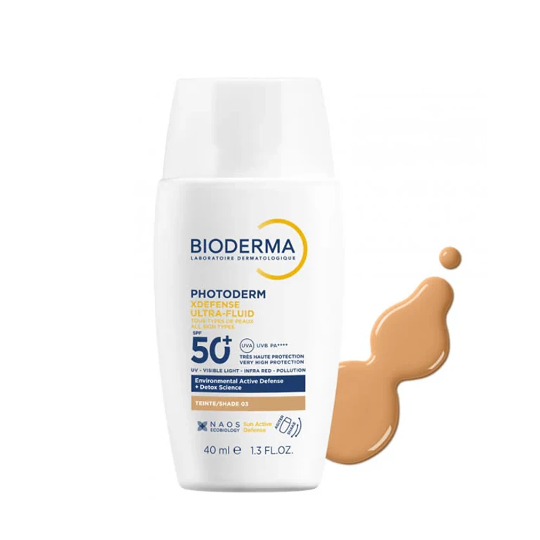 Tinted Protective Fluid Spf 50+ Photoderm (Xdefense Ultra-Fluid Tinted) 40 Ml - Shade: 02