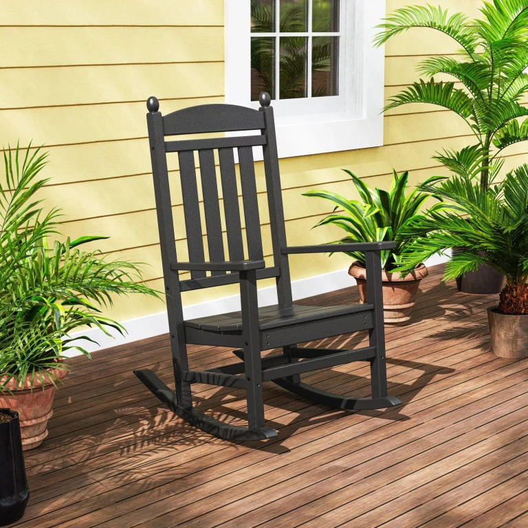 Gulf Shores Rocking Chair Black:- Black