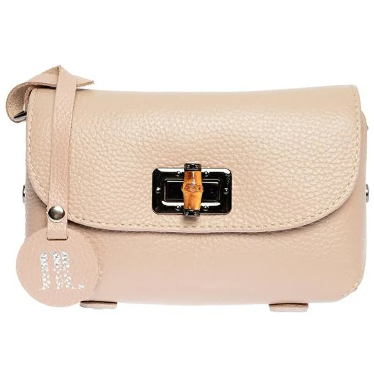 Women's Leather Crossbody Bag in Powder Pink