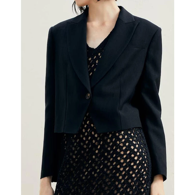 Black Cropped Blazer