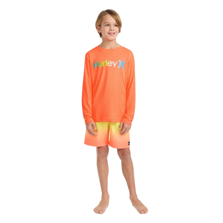 Boys Kids Uv Tee Orange M 8:- Orange, M 8