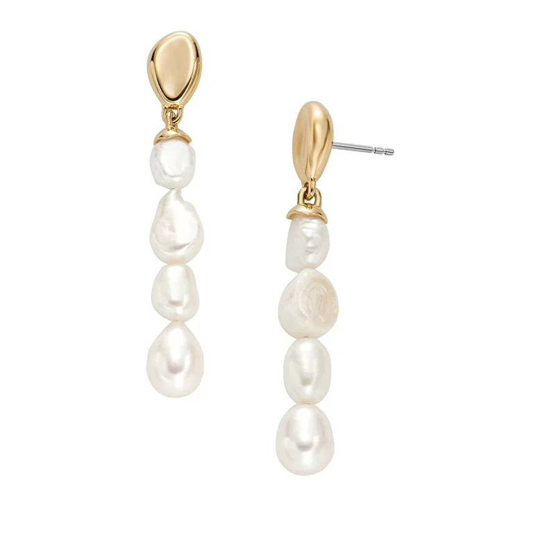 Elegant Drop Earrings with Real Pearls Agnethe Skj1827710