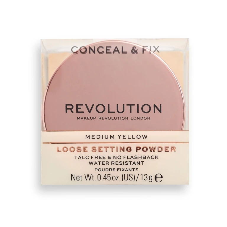 Corrects and Fixes Vegan Loose Powder Medium Yellow 13 g