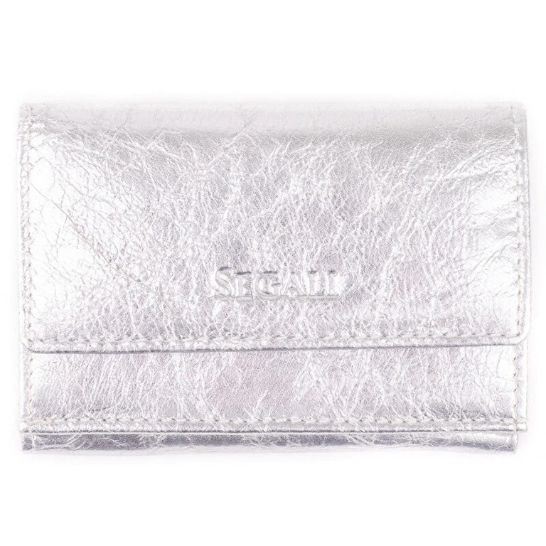 Women's Leather Wallet silver1