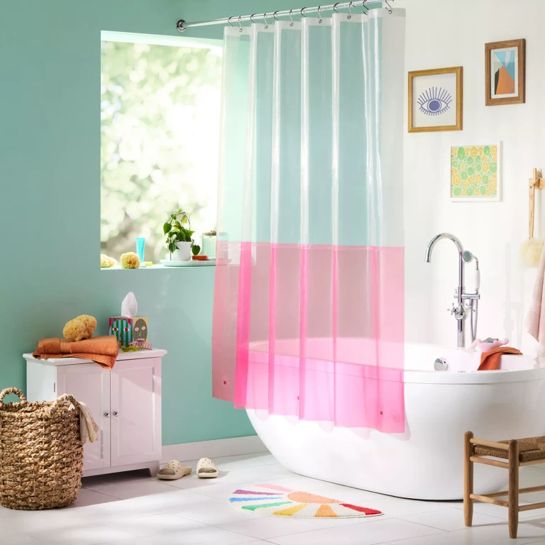 TOWN & COUNTRY EVERYDAY Sophia Textured Solid Cotton-Rich Breathable Fabric Shower Curtain with Reinforced Buttonhole