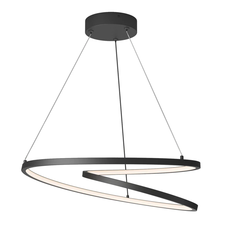 Salto Integrated LED Pendant Light, 19', Assorted Colors - Black:- Black