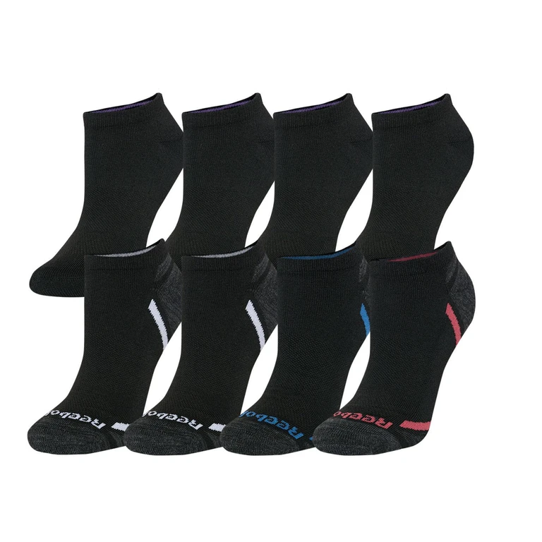 Women's 8-Pack Cushion Low-Cut Sock - Black:- Black