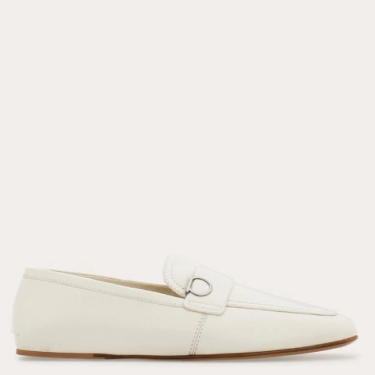 Gancini Ornament Leather Loafers