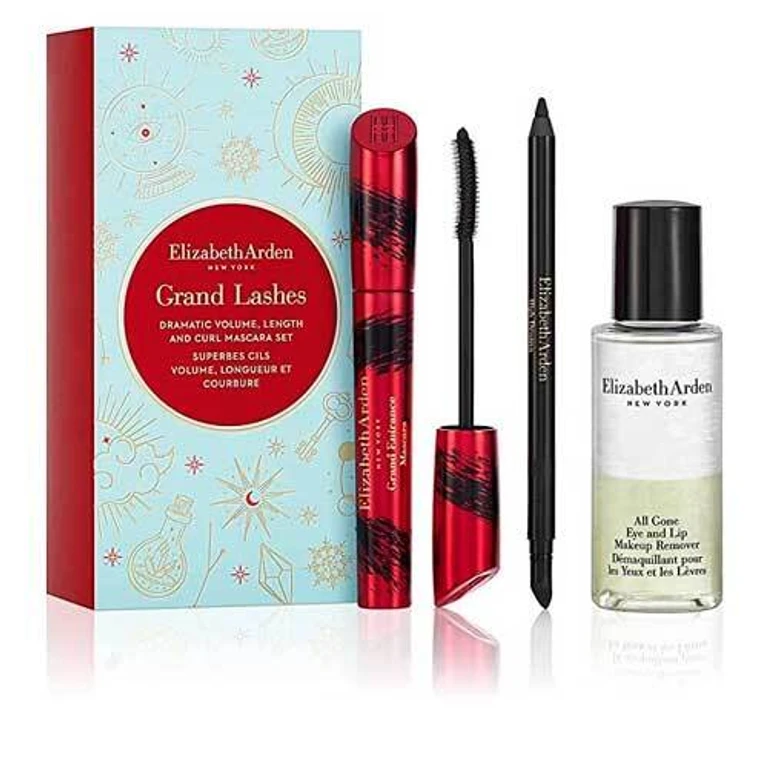 Arden Grand Entry Mascara Set (Mascara 8 Ml + Make-up Remover 50 Ml + Smokey Black Eyeliner 1.2 Gr)