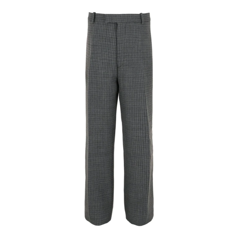 Houndstooth Wool Trousers
