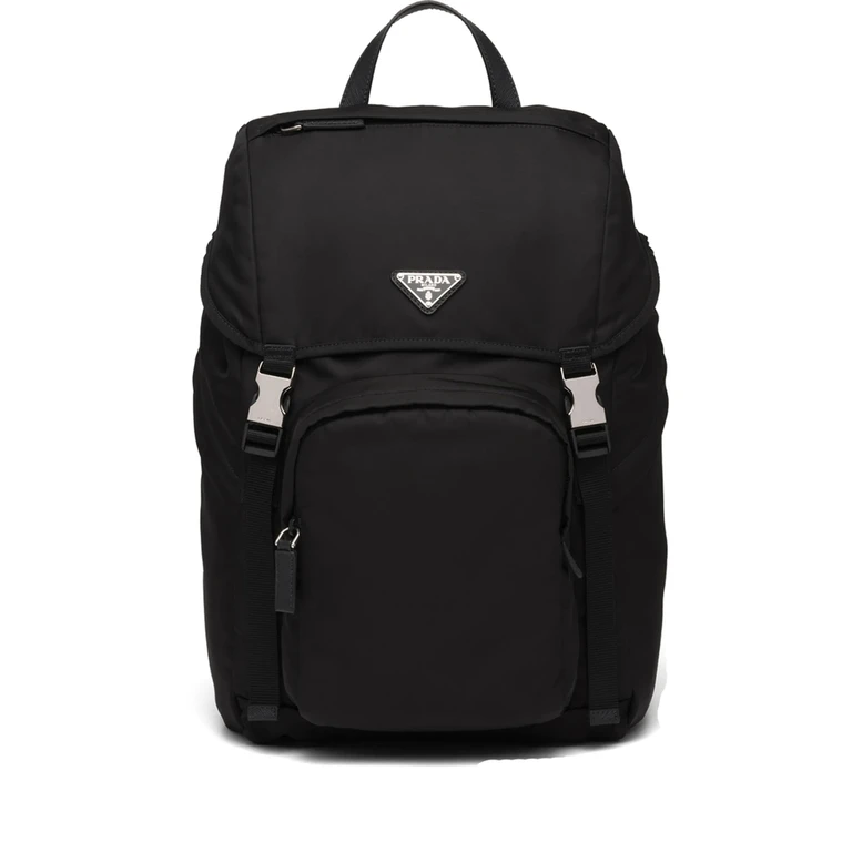 Re-Nylon And Saffiano Leather Backpack