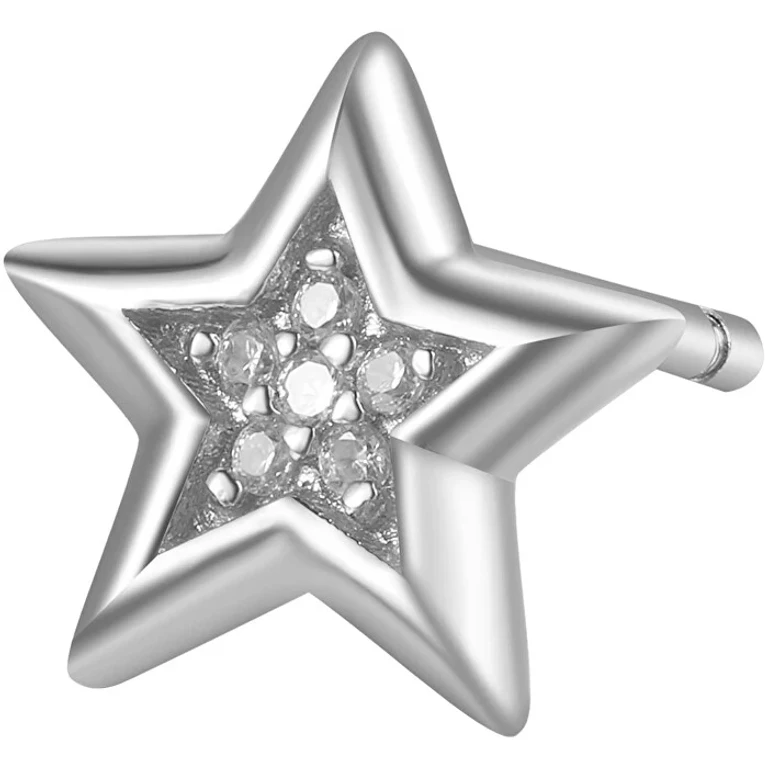 Single Earrings in Silver Star Storie Rzo026R