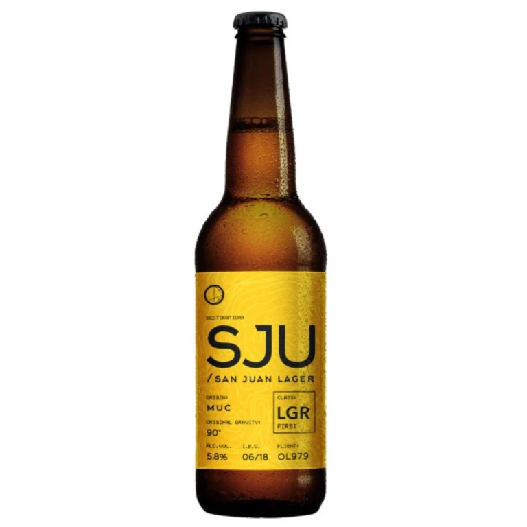 SJU San Juan Lager Beer, 12 fl. oz. bottle, 6 pk.