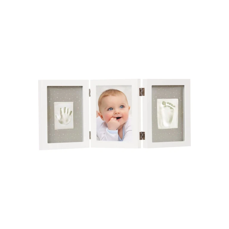 Luxury Memory Box Triple Frame Printset newborn footprint set