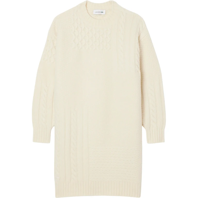 Patchwork Effect Wool Sweater Dress - Women's