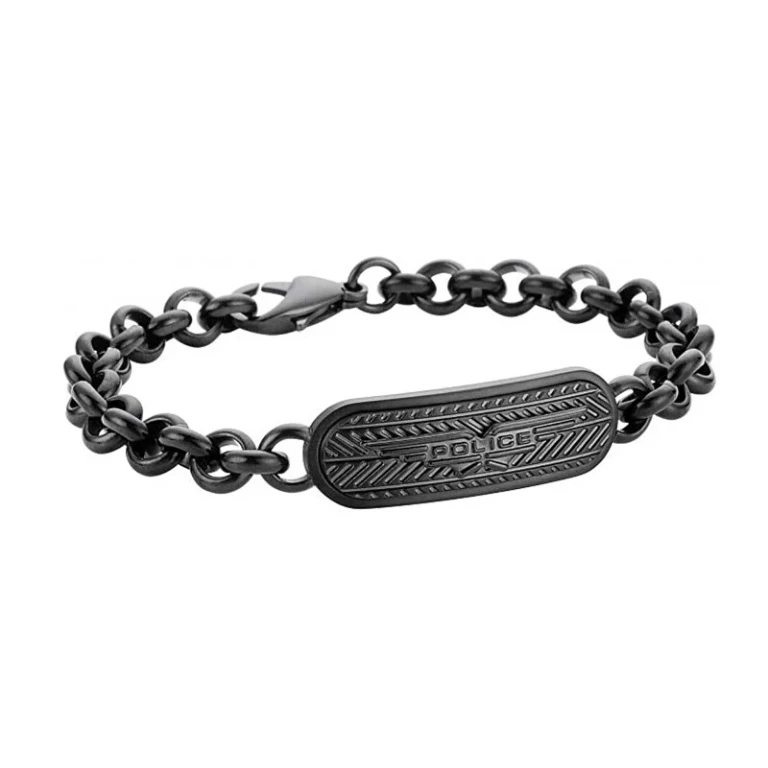 Men's Bracelet in Black Steel Pj26402Bsu.02