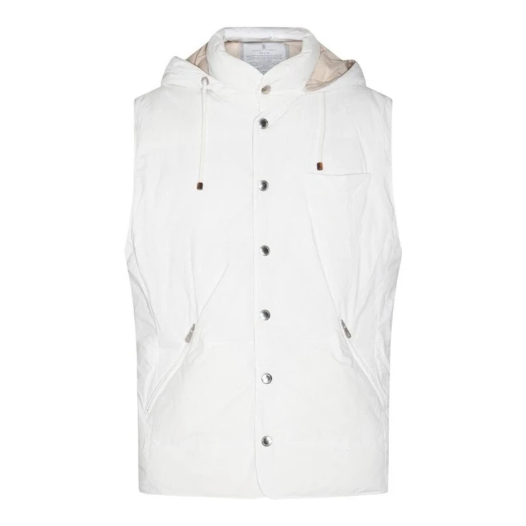 Off White Hooded Vest
