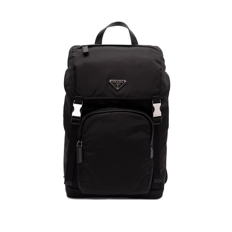 Re-Nylon And Saffiano Leather Backpack