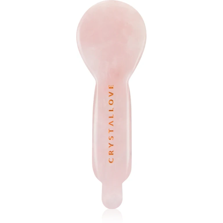 Rose Quartz Spoon Gua Sha eye contour massage tool
