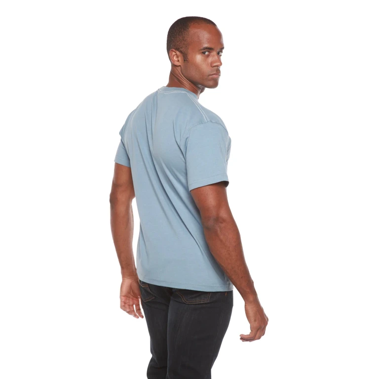 Men's Bamboo Viscose/Organic Cotton Short Sleeve Contrast Stitch T-Shirt