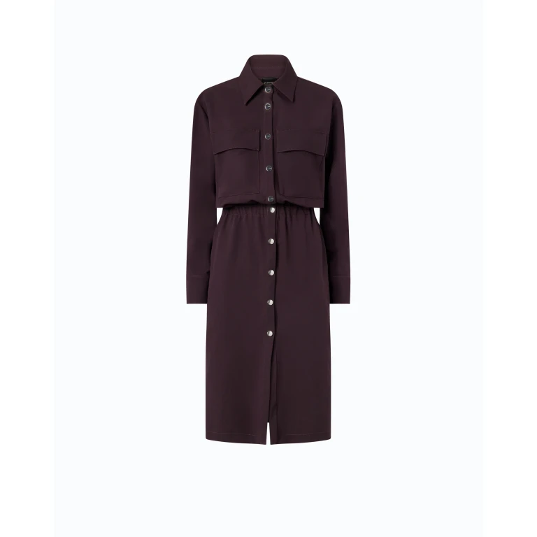 Robe chemise midi à grandes poches - 36