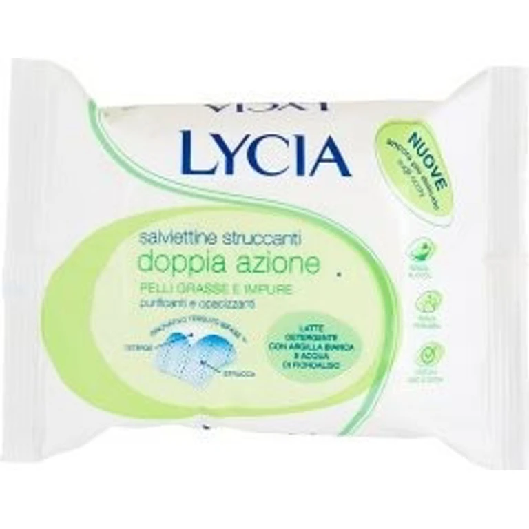 Double Action Makeup Remover Wipes Oily and Impure Skin 20 Pieces