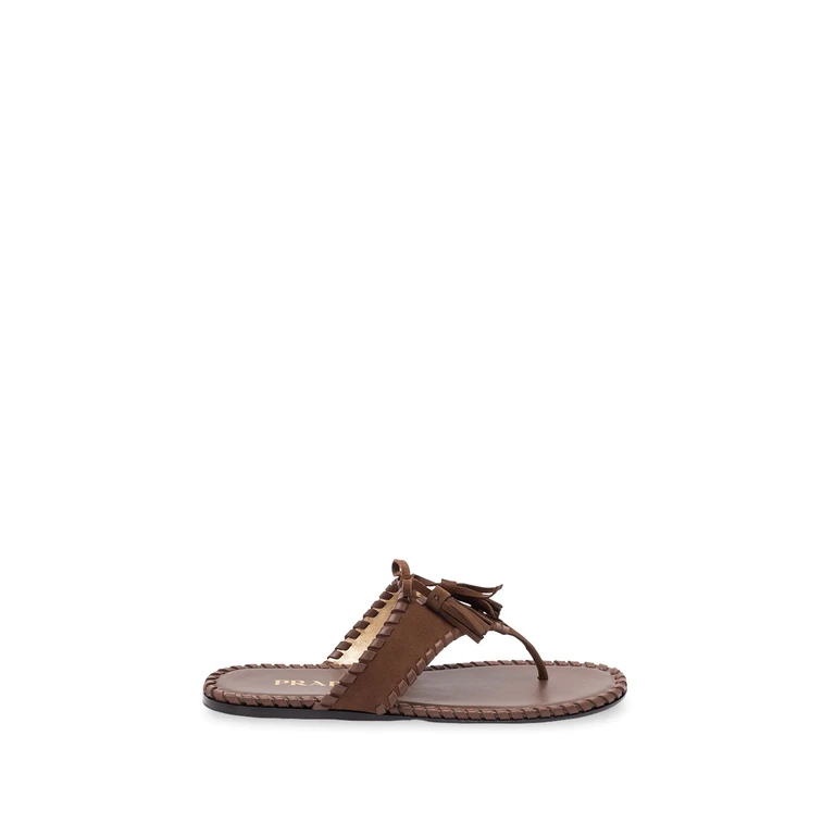 Damen Zehentrenner-Sandalen mit Quasten (Größe 36,5)