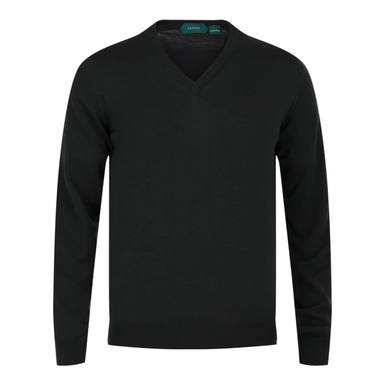 Zanone V-Neck Wool Blend Sweater