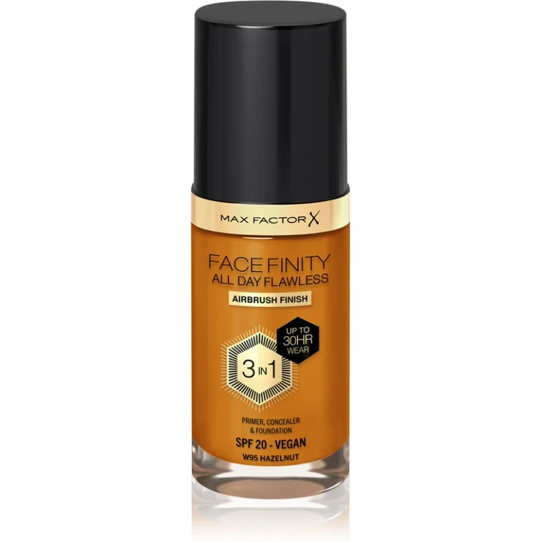 Facefinity All Day Flawless 3 In 1 Foundation W95-Hazelnut 30ml